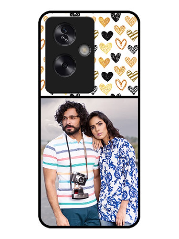 Custom Oppo A79 5G Custom Glass Phone Case - Love Symbol Design
