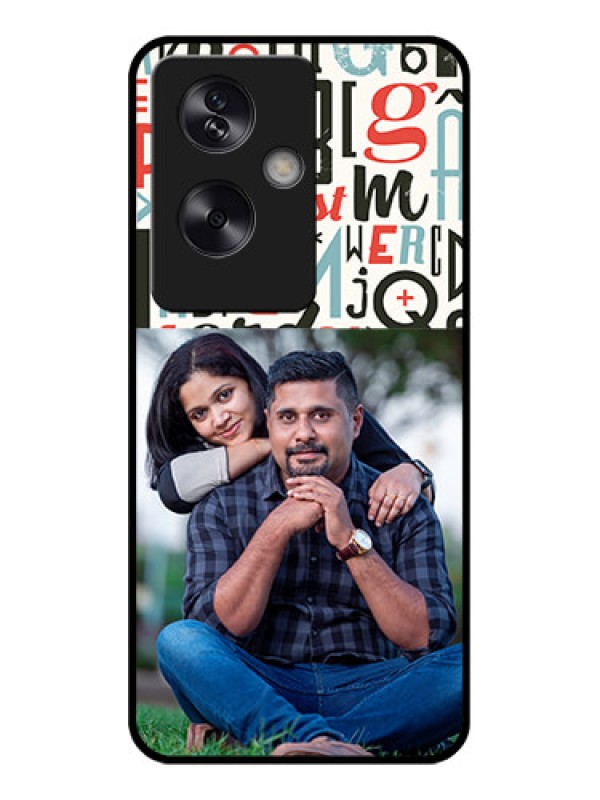 Custom Oppo A79 5G Custom Glass Phone Case - Alphabet Design