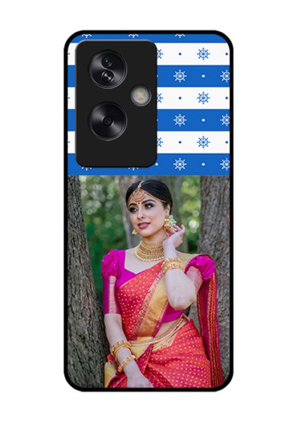 Oppo A79 5G Custom Glass Phone Case - Snow Pattern Design