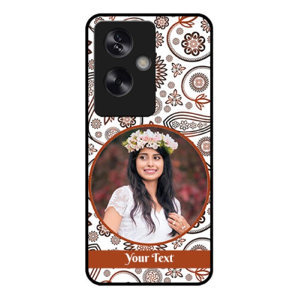 Oppo A79 5G Custom Glass Phone Case - Abstract Flower Design