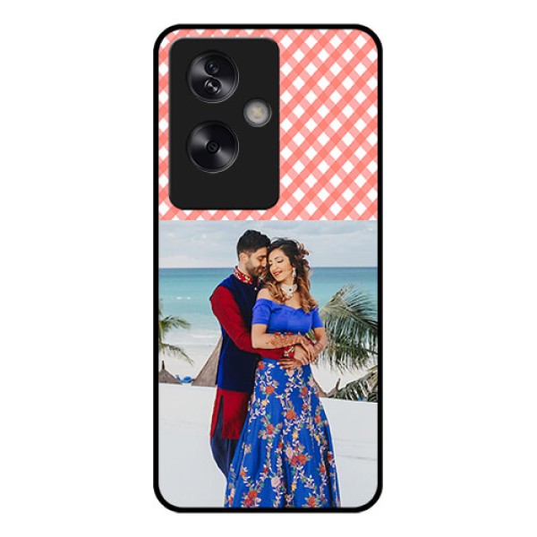 Oppo A79 5G Custom Glass Phone Case - Pink Pattern Design