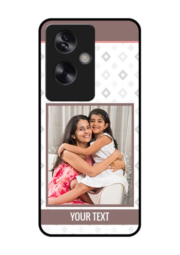 Oppo A79 5G Custom Glass Phone Case - Simple Diamond Design