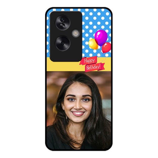 Oppo A79 5G Custom Glass Phone Case - Happy Birthday Design