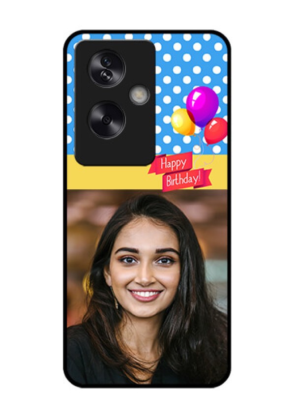 Oppo A79 5G Custom Glass Phone Case - Happy Birthday Design