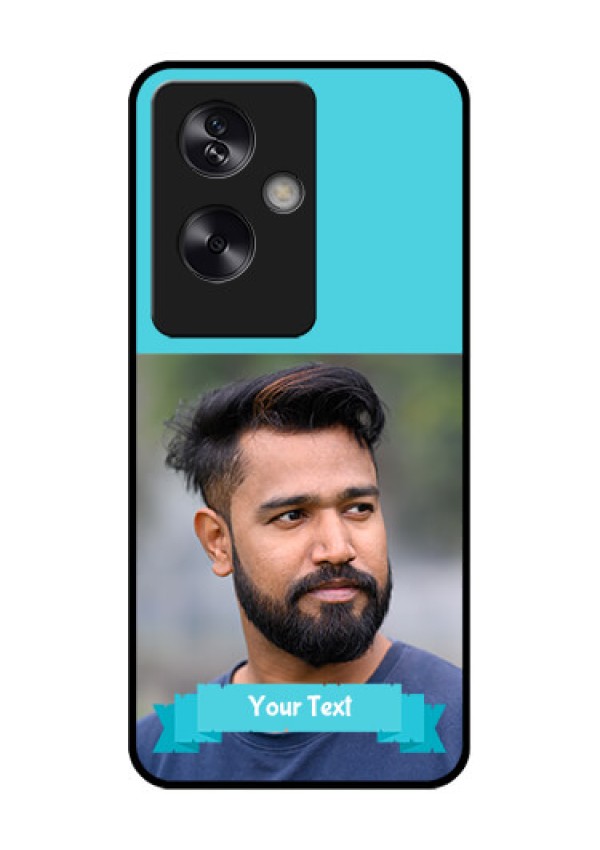 Oppo A79 5G Custom Glass Phone Case - Blue Color Design