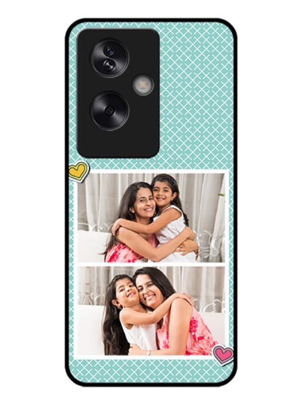 Custom Oppo A79 5G Custom Glass Phone Case - 2 Image Holder With Pattern Design