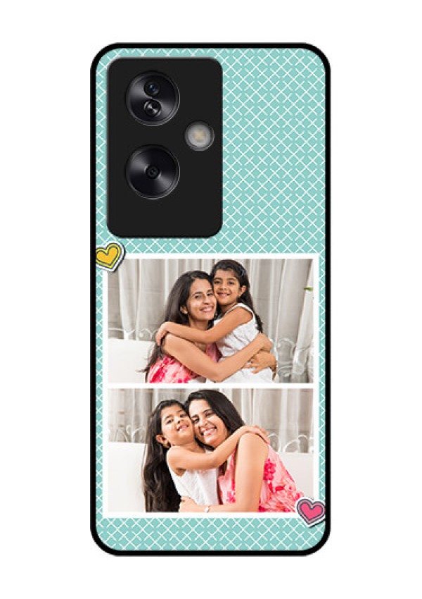 Oppo A79 5G Custom Glass Phone Case - 2 Image Holder With Pattern Design