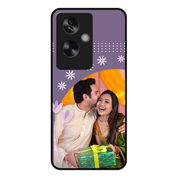 Oppo A79 5G Custom Glass Phone Case - Lavender Flowers Design