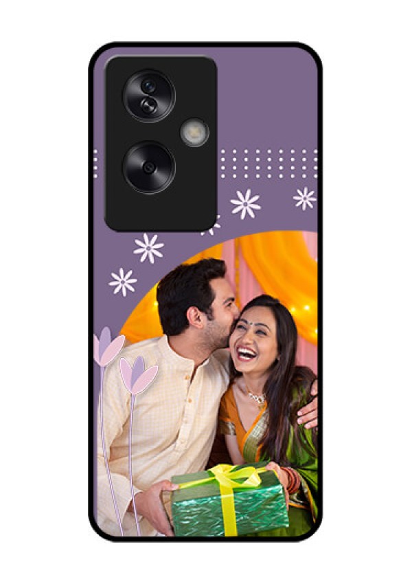 Oppo A79 5G Custom Glass Phone Case - Lavender Flowers Design