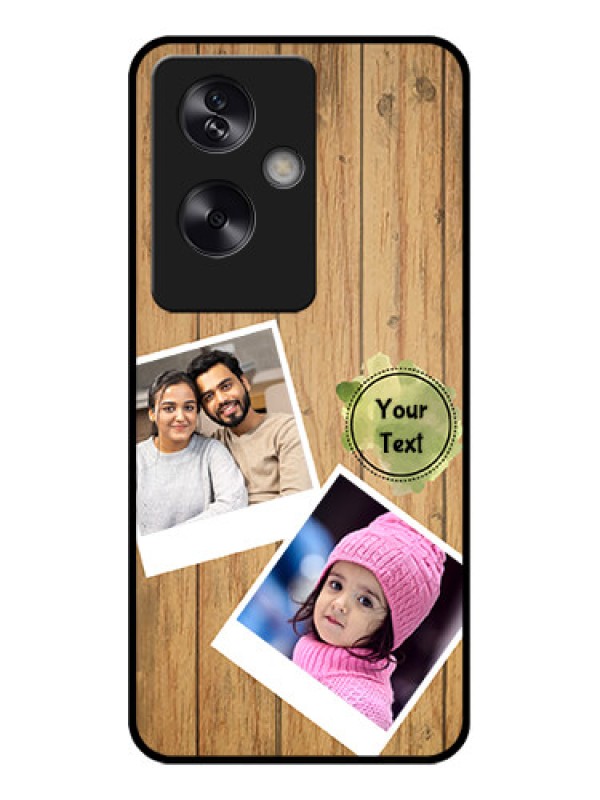 Custom Oppo A79 5G Custom Glass Phone Case - Wooden Texture Design