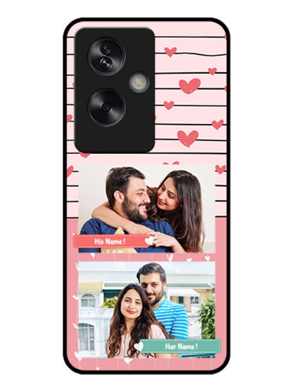 Custom Oppo A79 5G Custom Glass Phone Case - Photo With Heart Design