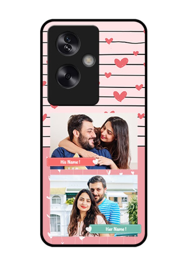 Oppo A79 5G Custom Glass Phone Case - Photo With Heart Design