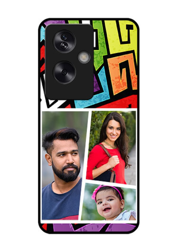Oppo A79 5G Custom Glass Phone Case - Graffiti Pattern Design