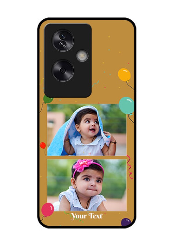 Oppo A79 5G Custom Glass Phone Case - Image Holder With Birthday Celebrations Design