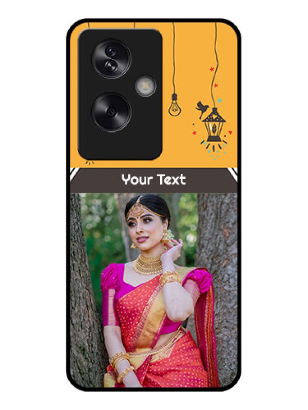 Custom Oppo A79 5G Custom Glass Phone Case - With Family Picture And Icons