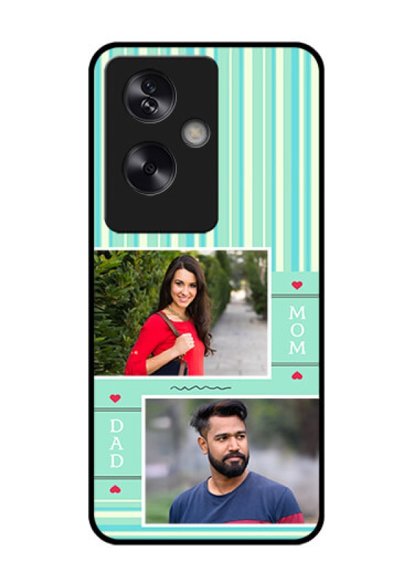 Oppo A79 5G Custom Glass Phone Case - Mom & Dad Pic Design