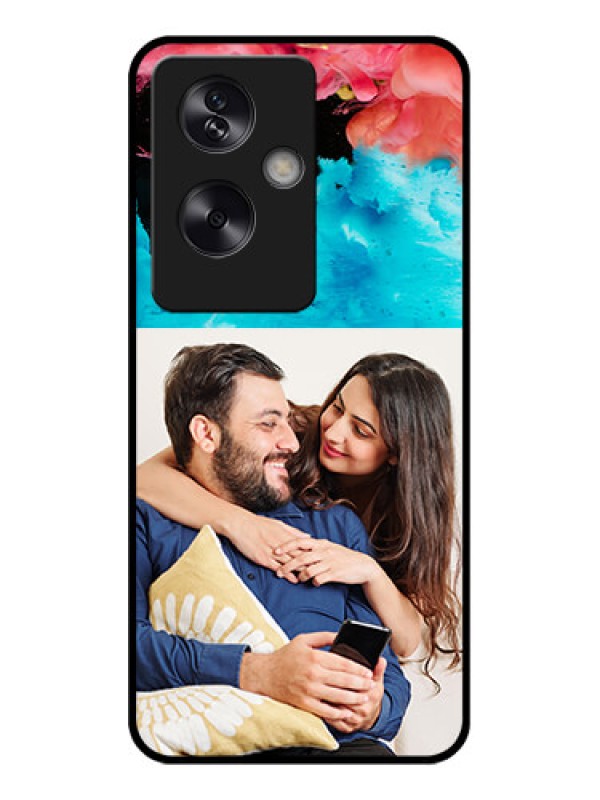 Custom Oppo A79 5G Custom Glass Phone Case - Quote With Acrylic Painting Design