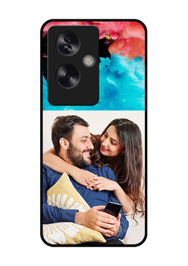 Oppo A79 5G Custom Glass Phone Case - Quote With Acrylic Painting Design