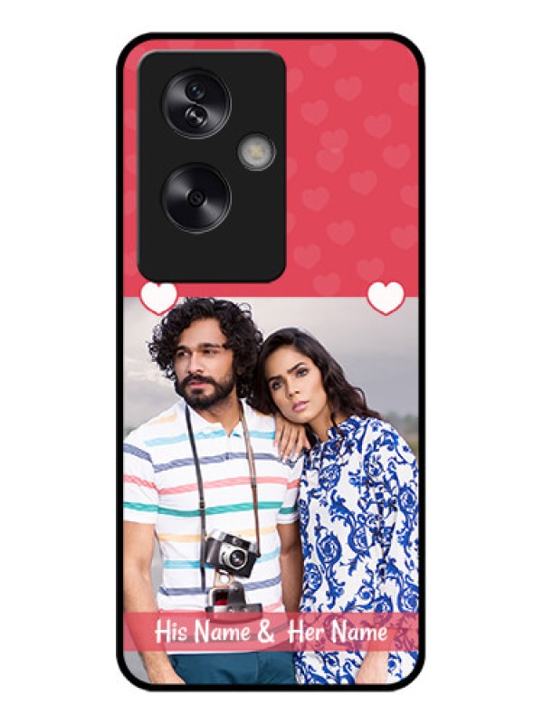 Custom Oppo A79 5G Custom Glass Phone Case - Simple Love Design