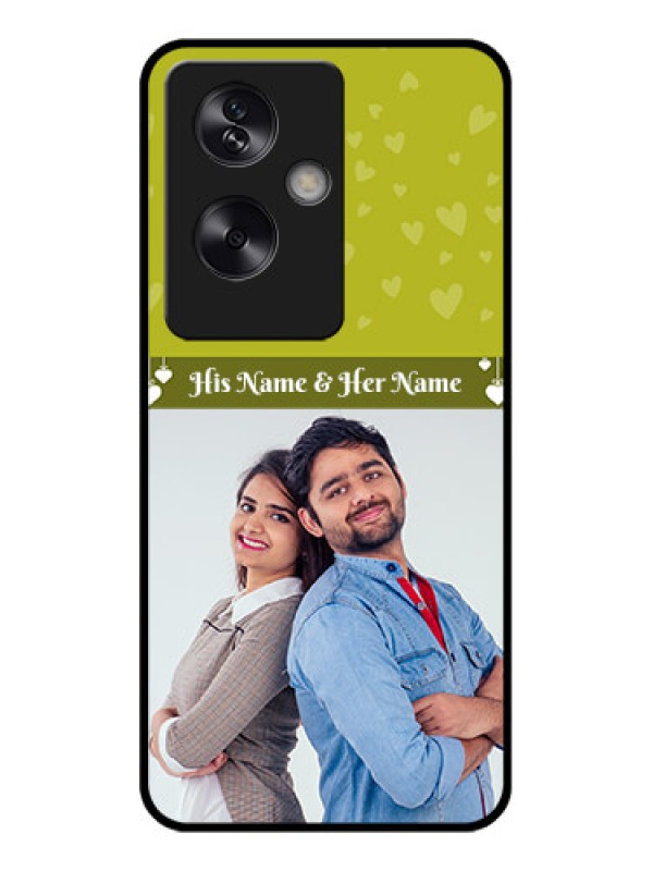 Custom Oppo A79 5G Custom Glass Phone Case - You & Me Heart Design