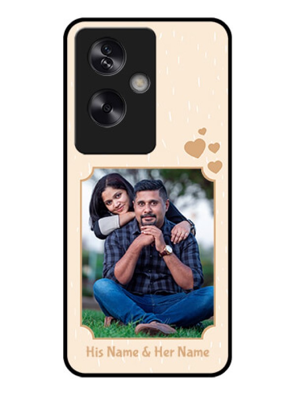 Custom Oppo A79 5G Custom Glass Phone Case - With Confetti Love Design