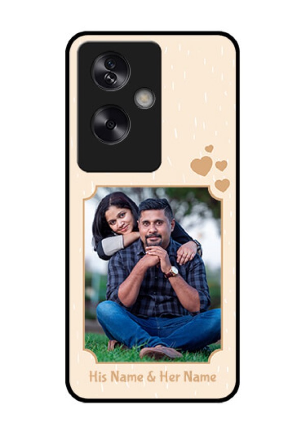 Oppo A79 5G Custom Glass Phone Case - With Confetti Love Design