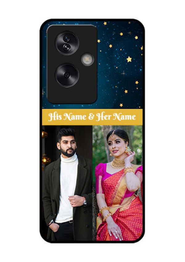 Oppo A79 5G Custom Glass Phone Case - Galaxy Stars Backdrop Design