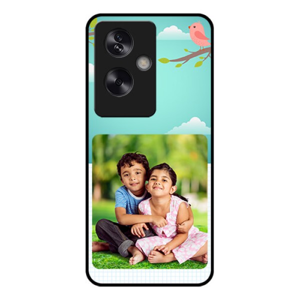 Oppo A79 5G Custom Glass Phone Case - Doodle Love Design