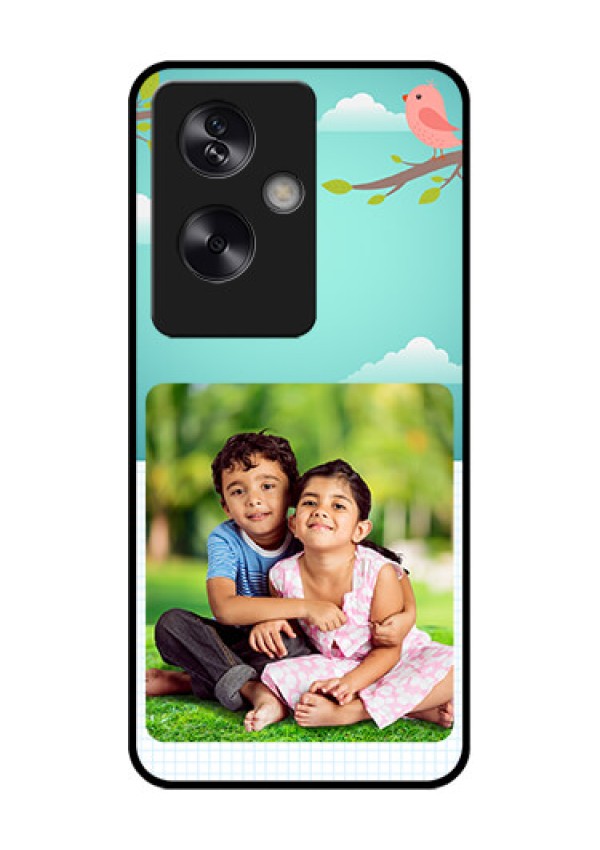 Oppo A79 5G Custom Glass Phone Case - Doodle Love Design