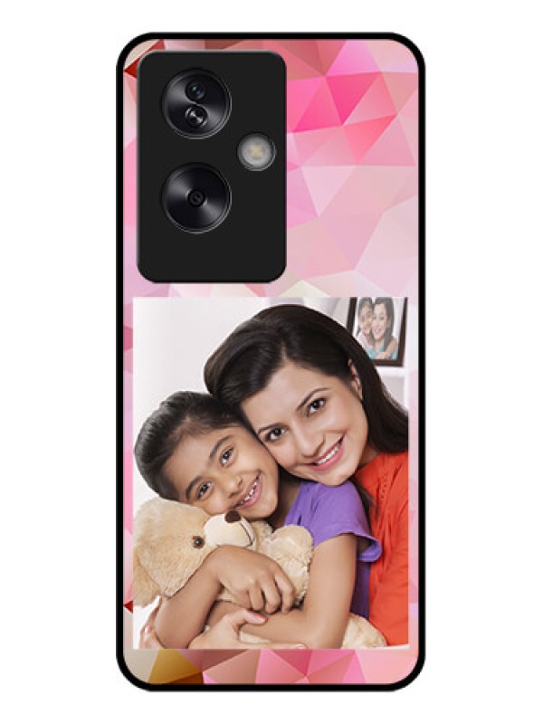 Custom Oppo A79 5G Custom Glass Phone Case - Abstract Triangle Design