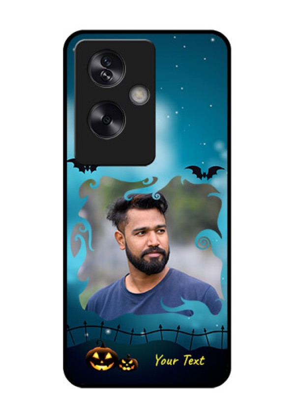 Oppo A79 5G Custom Glass Phone Case - Halloween Frame Design