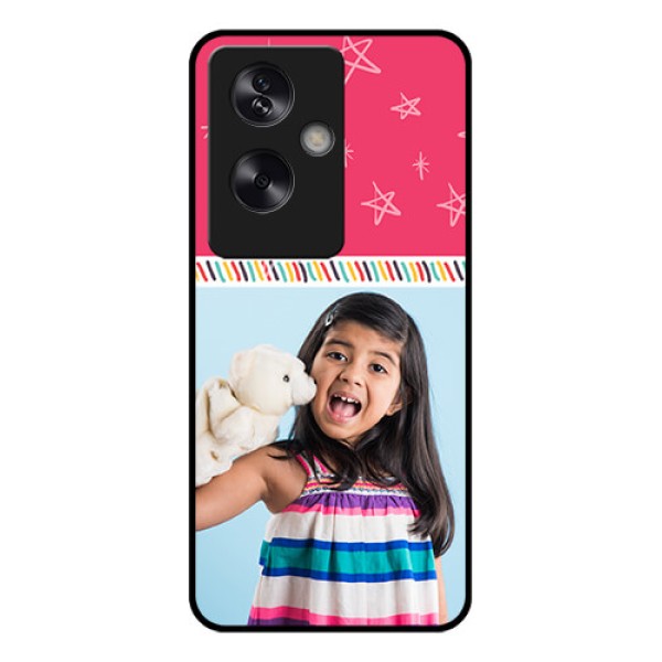 Oppo A79 5G Custom Glass Phone Case - Line Art Design