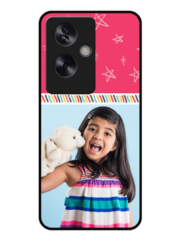 Custom Oppo A79 5G Custom Glass Phone Case - Line Art Design