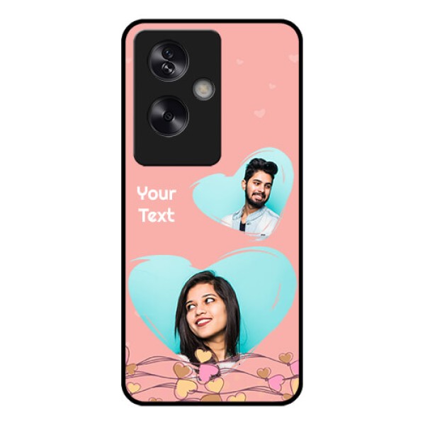 Oppo A79 5G Custom Glass Phone Case - Love Doodle Design