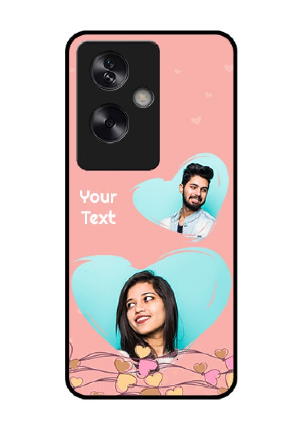 Oppo A79 5G Custom Glass Phone Case - Love Doodle Design