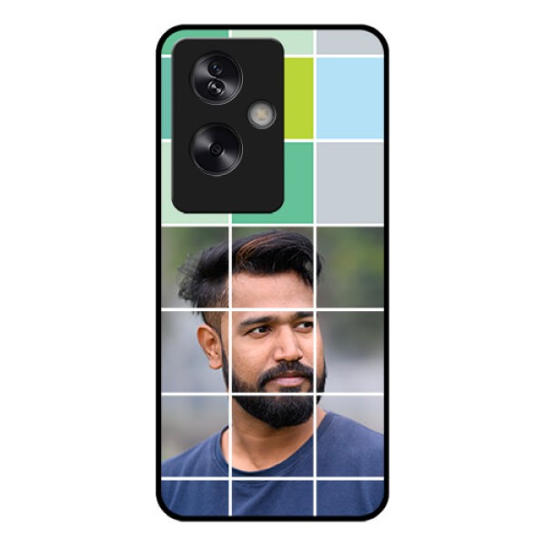 Oppo A79 5G Custom Glass Phone Case - With White Box Pattern