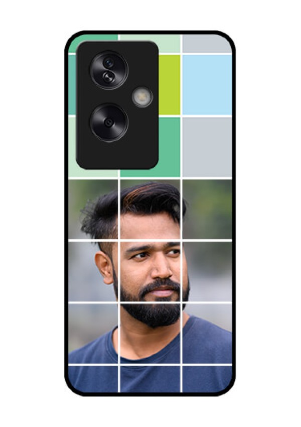 Oppo A79 5G Custom Glass Phone Case - With White Box Pattern
