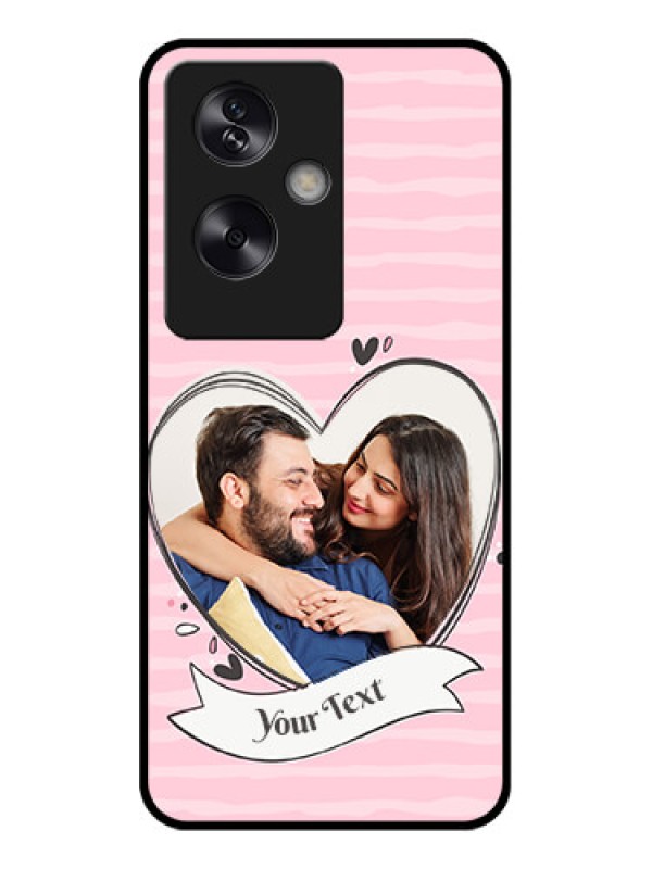 Custom Oppo A79 5G Custom Glass Phone Case - Vintage Heart Design