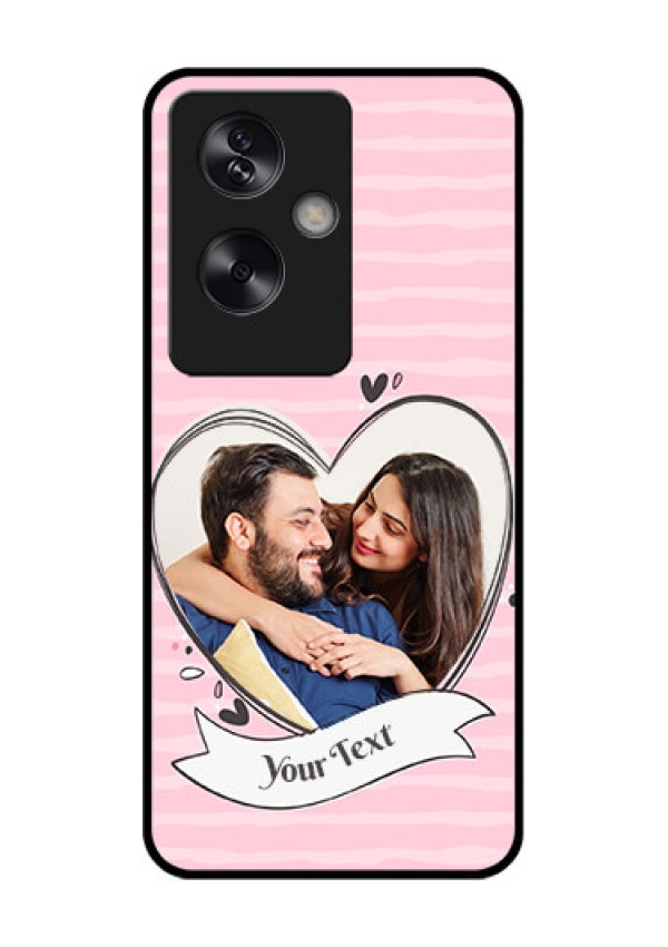 Oppo A79 5G Custom Glass Phone Case - Vintage Heart Design