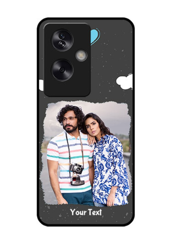 Oppo A79 5G Custom Glass Phone Case - Splashes With Love Doodles Design