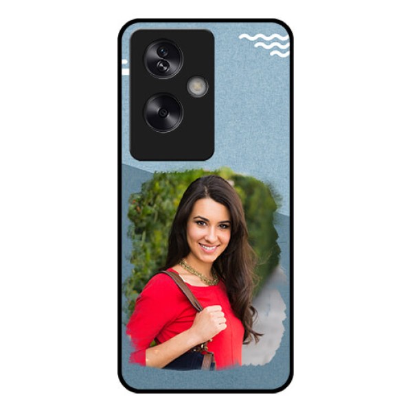 Oppo A79 5G Custom Glass Phone Case - Grunge Line Art Design