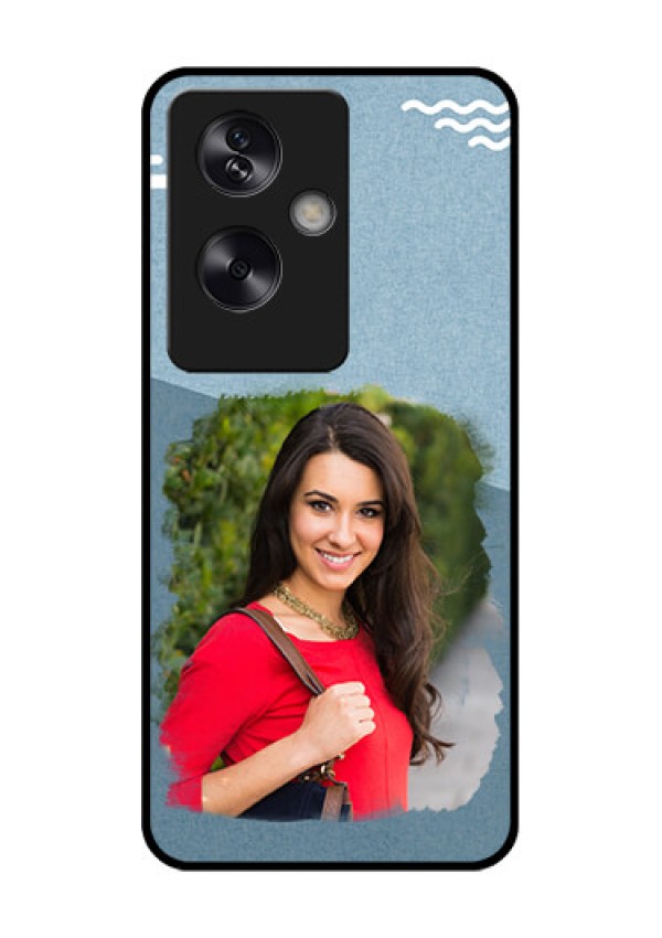 Oppo A79 5G Custom Glass Phone Case - Grunge Line Art Design
