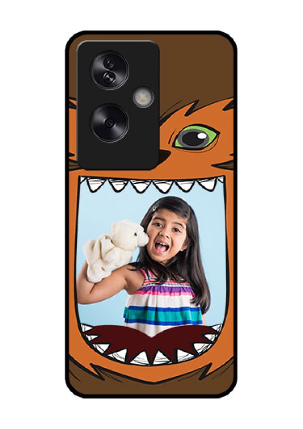 Oppo A79 5G Custom Glass Phone Case - Owl Monster Back Case Design
