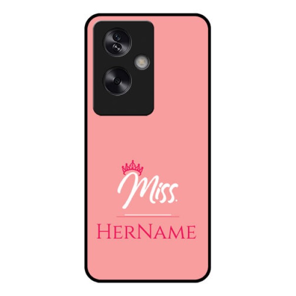 Oppo A79 5G Custom Glass Phone Case - Mrs With Name Design