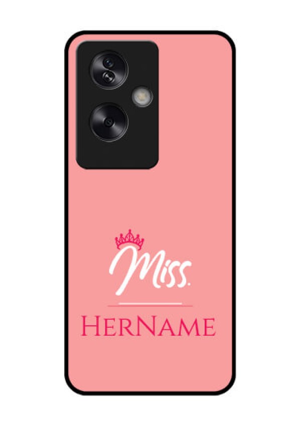 Oppo A79 5G Custom Glass Phone Case - Mrs With Name Design