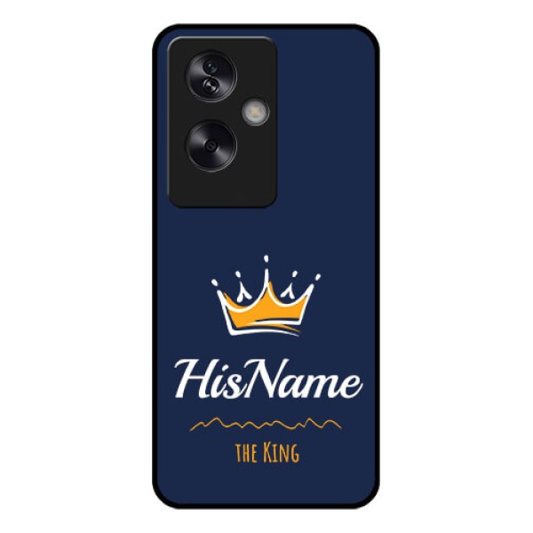 Oppo A79 5G Custom Glass Phone Case - King With Name Design