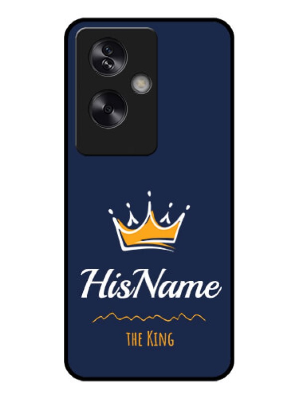 Custom Oppo A79 5G Custom Glass Phone Case - King With Name Design