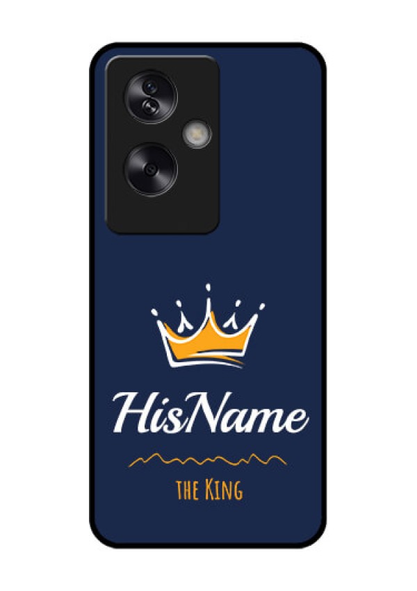 Oppo A79 5G Custom Glass Phone Case - King With Name Design