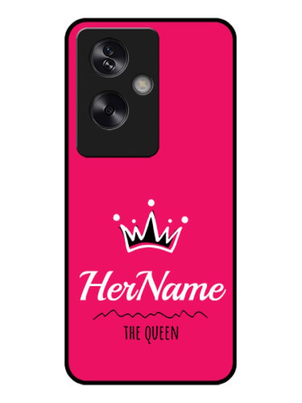Custom Oppo A79 5G Custom Glass Phone Case - Queen With Name Design