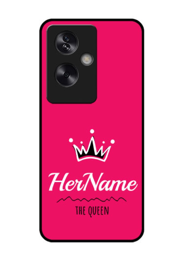Oppo A79 5G Custom Glass Phone Case - Queen With Name Design